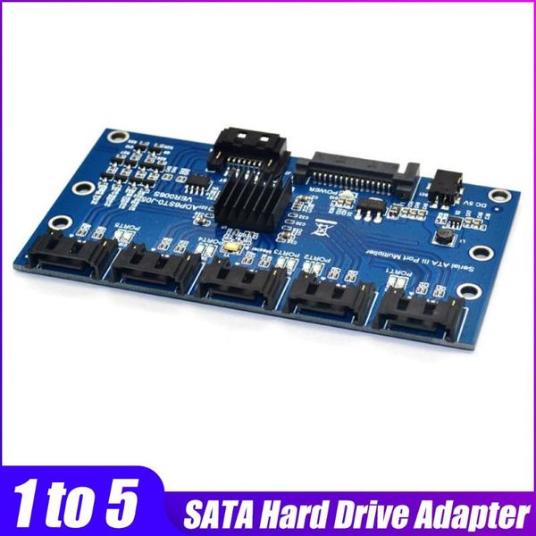 

computer cables & connectors 1 to 5 port sata hard drive disk adapter 3.0 pci-e multiplier riser 6gbps pc expansion card converter