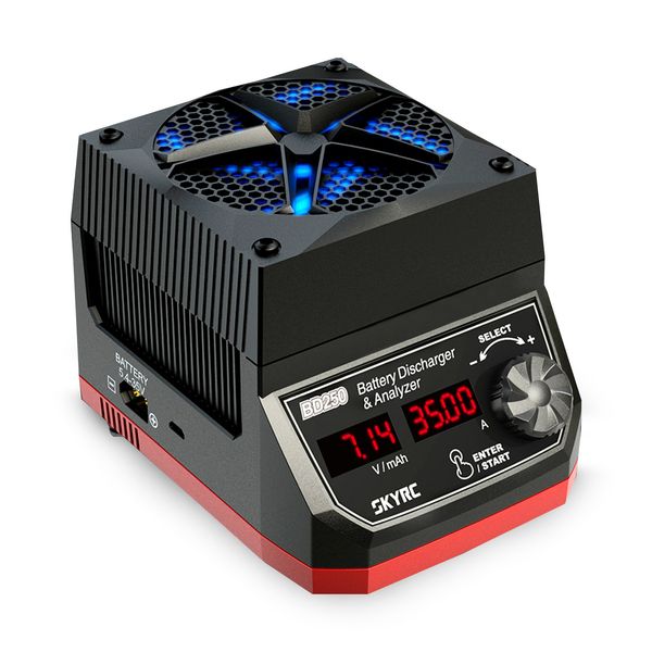 

skyrc bd250 battery discharger analyzer 250w/35a digital led display discharger for 5.40v-35.00v rc car boat helicopter battery