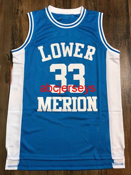 

stitched bryant lower merion blue high school basketball jersey new embroidery jersey xs-6xl custom any name number basketball jerseys, Black