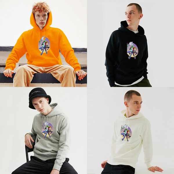 

men's hoodies & sweatshirts hoodie fashion pure cotton oversized loose printed boys long sleeve autumn style, Black