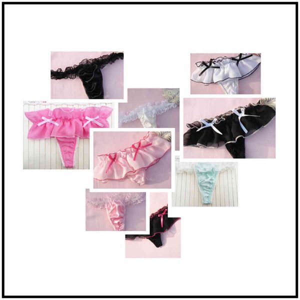 

underwear turn light, low waist lace color t-back, there's someone in my, Black;pink