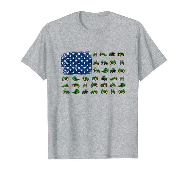 

american independence day tractor lovers farmer t shirt, White;black