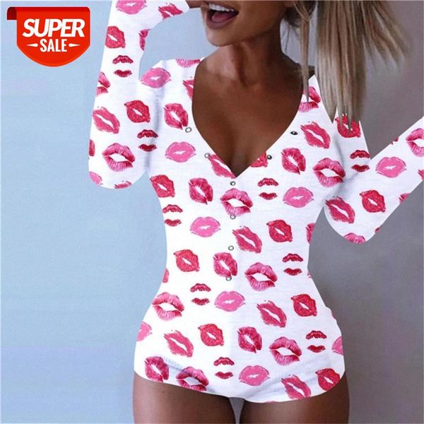 

hirigin leopard print jumpsuits pajamas sleepwear women butt flap clubwear mujer lingerie deep v-neck buttons up rompers #yu5i, White