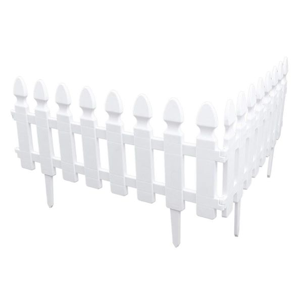 

fencing, trellis & gates 2 pcs ground inserted fence garden yard outdoor decor
