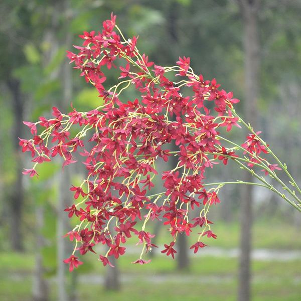 

cross cherry blossom artificial flower dancing orchid wedding scene home studio decorative silk flower oncidium artificial flowe