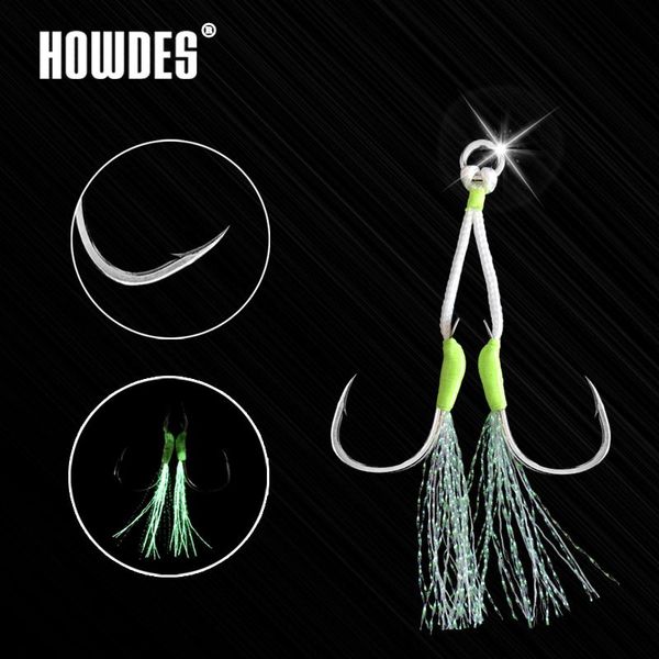 

2pcs fishing-hooks jigging-hooks assist hook lure meatl jig hooks fishing lures 9#11#13#15#17#