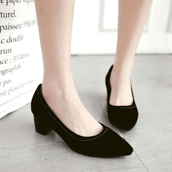 

new big and small eu size 29-47 zapatos mujer shoes 4 colour spring autumn women's pumps shoes high heels 7398, Black