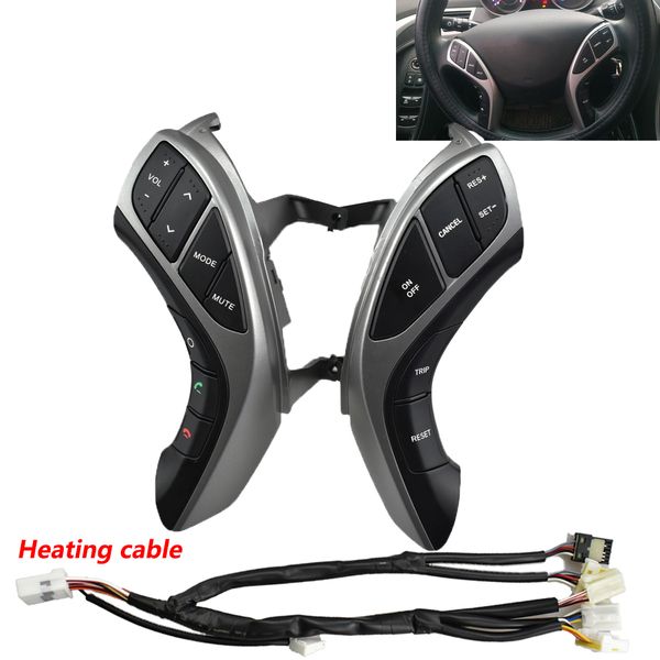 

for hyundai elantra 2012-2015 i30 switch steering wheel button audio volume cruise remote control handssteeringwheel voice function heating