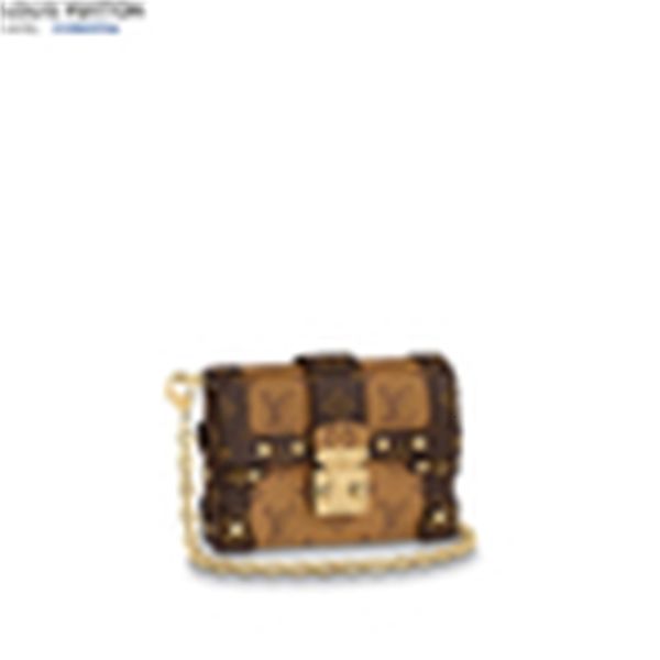 

purse brand designer luxury m68575 essential trunk women real leather long wallets chain wallet pouches key card holders phone cases clutche, Red;black