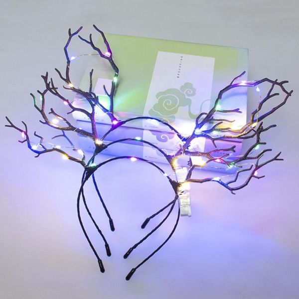 

hair accessories led antler headbands indeformable accessory anti-crack flashing bands, Slivery;white