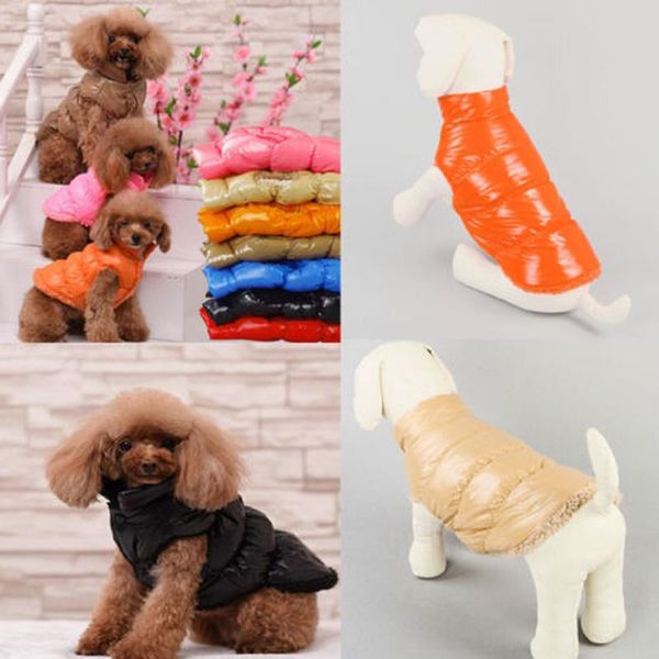 

dog apparel waterproof small/ large pet clothes winter warm padded coat vest jacket