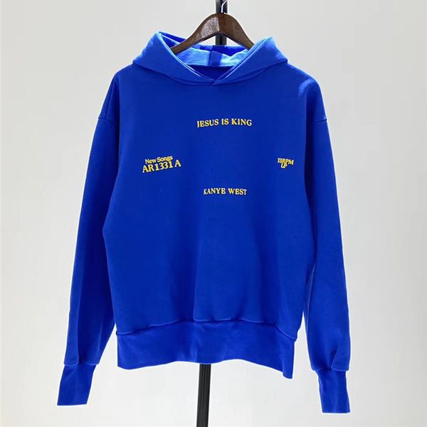 

2021 new kanye west hoodies 3d foam jesus is king pullover xxxtentacion crewneck sweatshirt vsgq, Black
