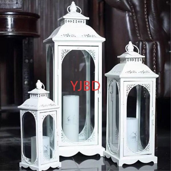 

candle holders yjbd european wrought iron wind lamp candlestick wedding props pre-function area decoration retro lantern weddinglantern