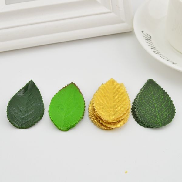 

christmas green rose leaves, craft gift box, silk leaves for wedding decoration, artificial wreath, 100 pieces