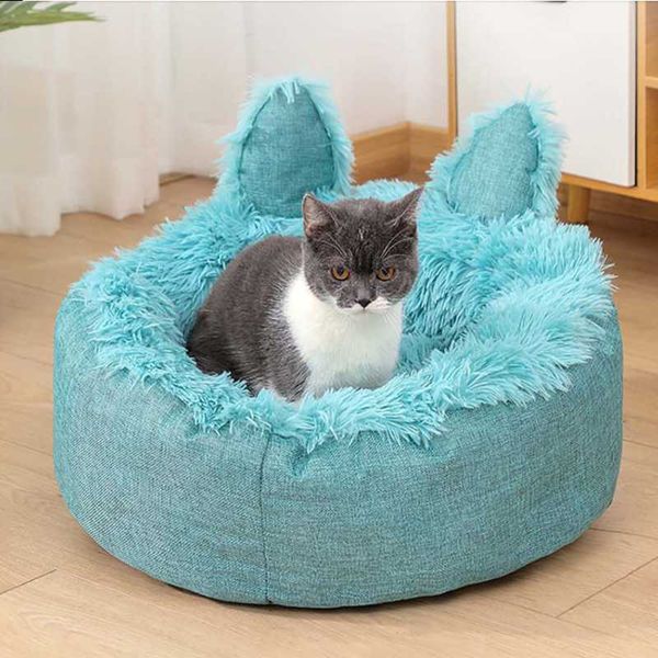 

cat beds & furniture cozy dog bed cute ear shape design deep sleep cushion warm nest pet accessories