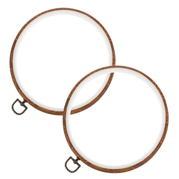 

other arts and crafts 2pcs embroidery hoops circles imitation wood cross stitch