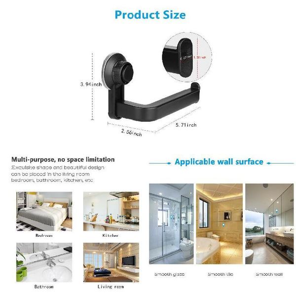 

toilet paper holders holder super storage suction cup wall mount removable rack ef