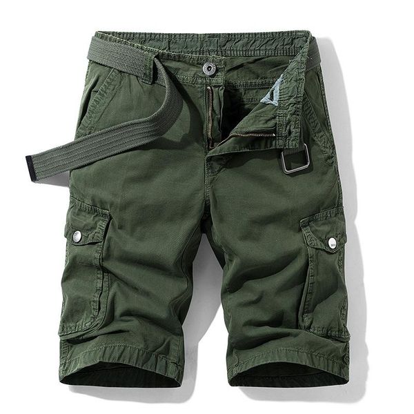 

the new summer stretch denim cargo shorts for men are men's casual classic pocket pants and legs popular logo breeches, White;black