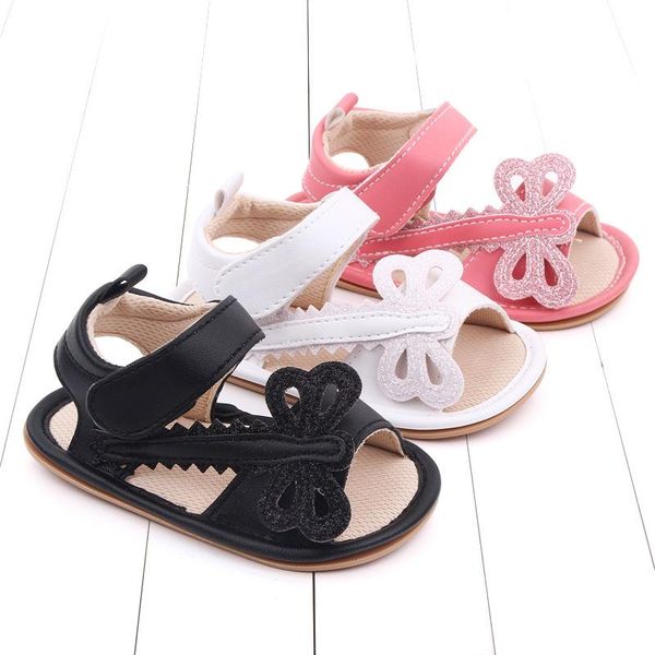 

sandals breathable summer baby kid boy girl prewalker born leather soft sole crib shoes cute lovely, Black;red