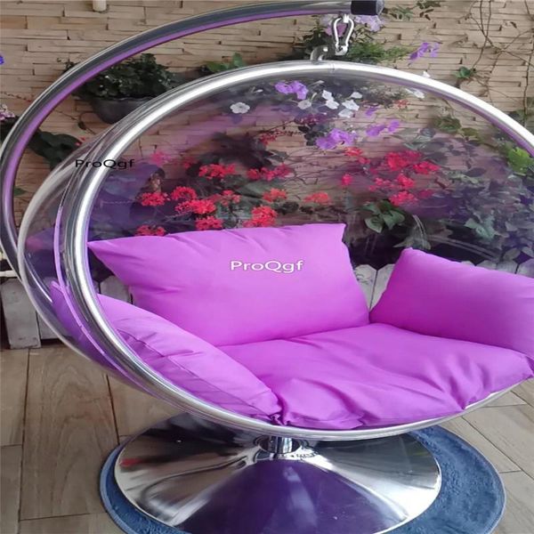 

prodgf 1pcs a set hanging series bubble chair with purple cushion
