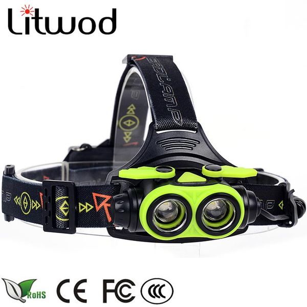 

litwod z30 7305a 8000lm led headlamp cree xm-l2 4 modes rechargeable headlight head lamp spotlight bulbs lithium ion