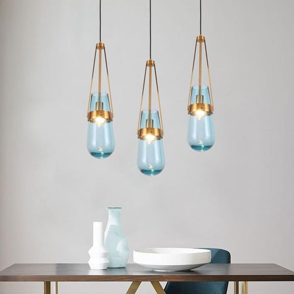 

pendant lamps modern minimalist restaurant chandelier creative bar coffee shop study bedroom bedside glass lights
