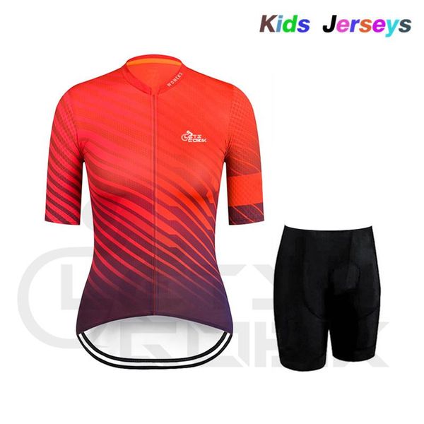 

racing sets 2021kids cycling jersey set short sleeve quick dry jerseys ropa ciclismo bike bicycle clothing kids girls summer kit, Black;blue