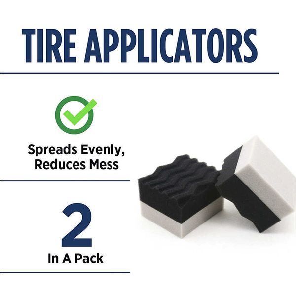 

2 pcs gray black two tone car tires waxing car sponge waxing reusable manual sponge suitable for car buffing waxing sponge