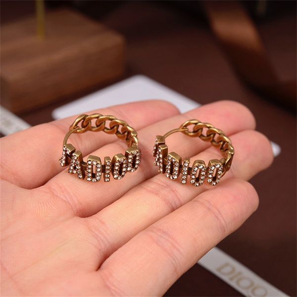 

circle earrings for women's 20-year-old new red women, Golden