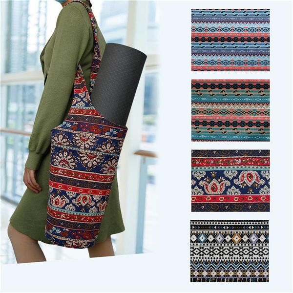 

outdoor bags fashion sports yoga mat storage shoulder bag bohemian fitness messenger cylinder