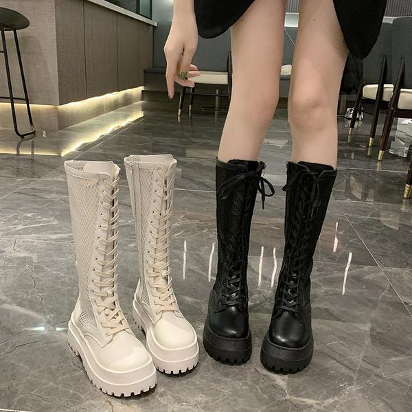 

boots shoes women's rubber round toe boots-women thigh high heels rain summer low ladies sandals 2021, Black