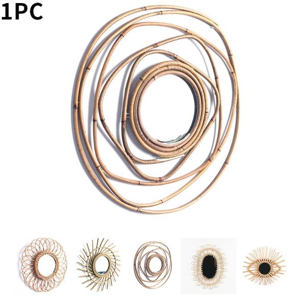 

mirrors wall hanging living room decorative mirror bathroom rattan plaited ornament pography prop nordic style bedroom makeup home