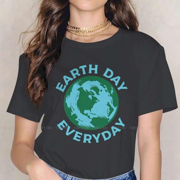 Damen T-Shirt Earth Day Alltagsstil T-Shirt für Mädchen Laube Pflanzen Bäume Klima Urlaub Top Qualität Hip Hop Grafik T-Shirt Kurzarm