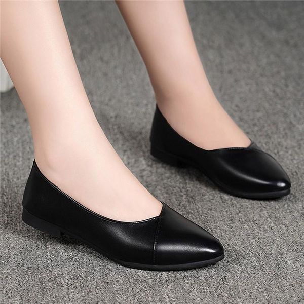 

sandals luxury womens flat shoes cover heel shallow women splice color flats fashion pointed toe ballerina ballet slip on, Black