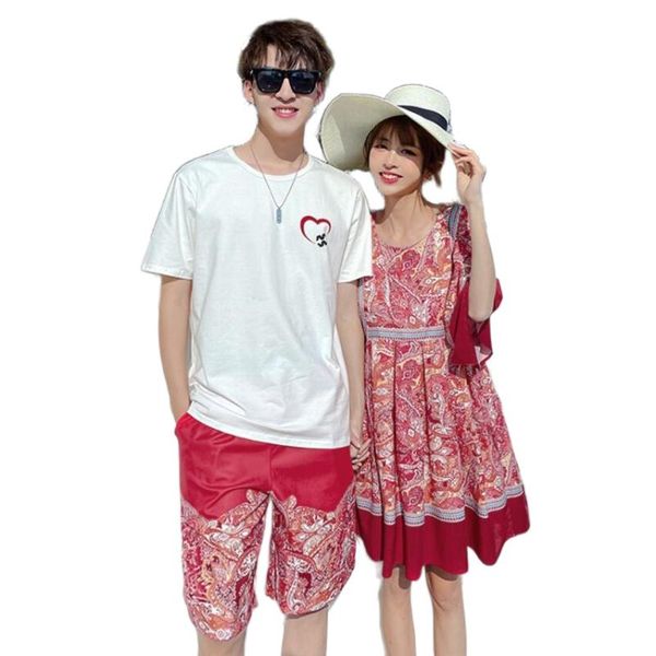 

casual dresses lovers matching couple clothes summer women honeymoon date holiday wear cute girls strapless a line beach bohemian dress, Black;gray