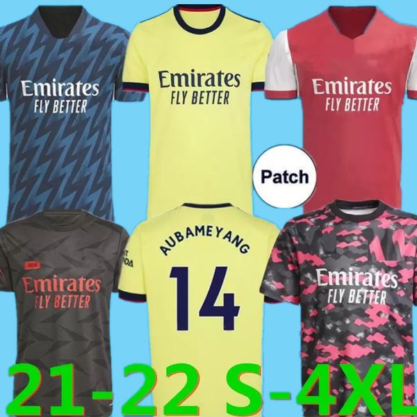

21 22 arsen soccer jersey away yellow camisa gunners pepe saka thomas willian nicolas football shirts 2021 2022 size s-4xl socks odegaard un, Black;yellow