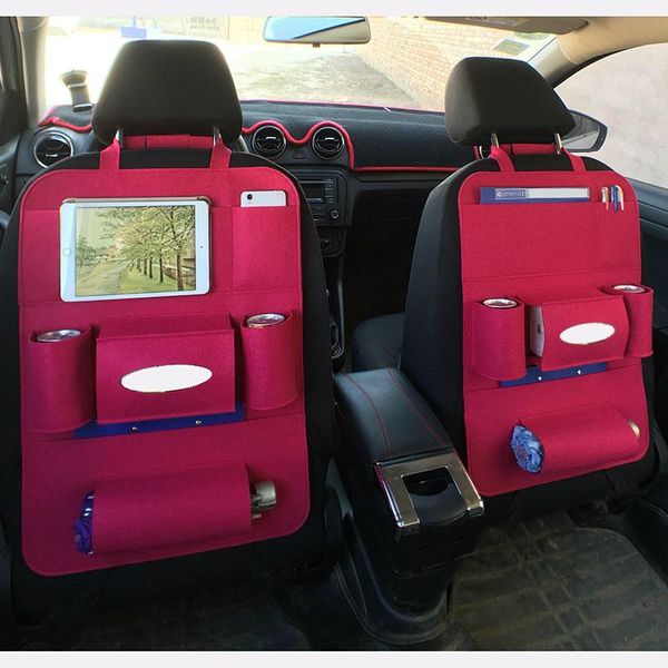 

car organizer back seat storage bag bottle magazine tissue food phone automobile cars backseat cover multi-pocket holder td326