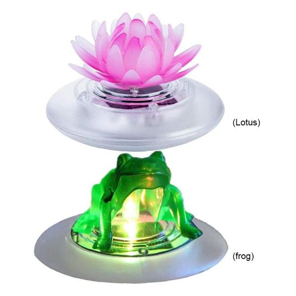 

lawn lamps led solar lotus light pool floating flower colorful waterproof garden yard art ornament for home courtyarddecor