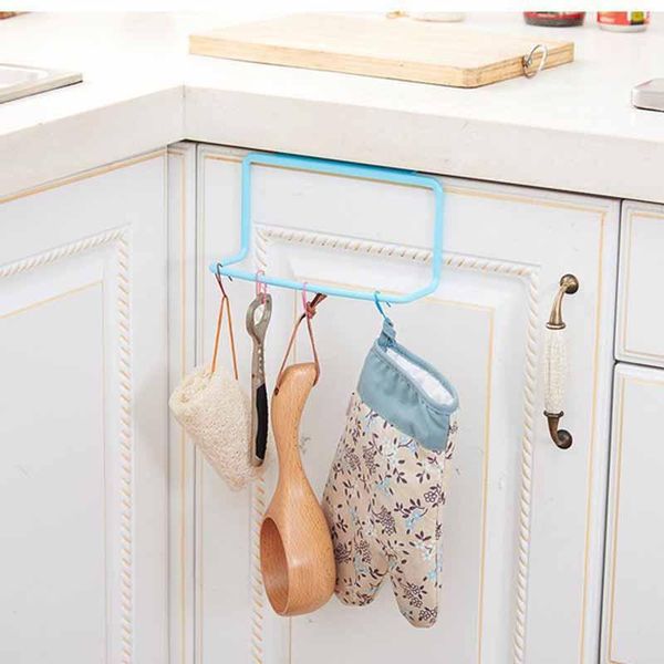 

kitchen storage & organization 1 piece cabinet door single towel rack plastic non-trace cloth hanging rod sundries finishing