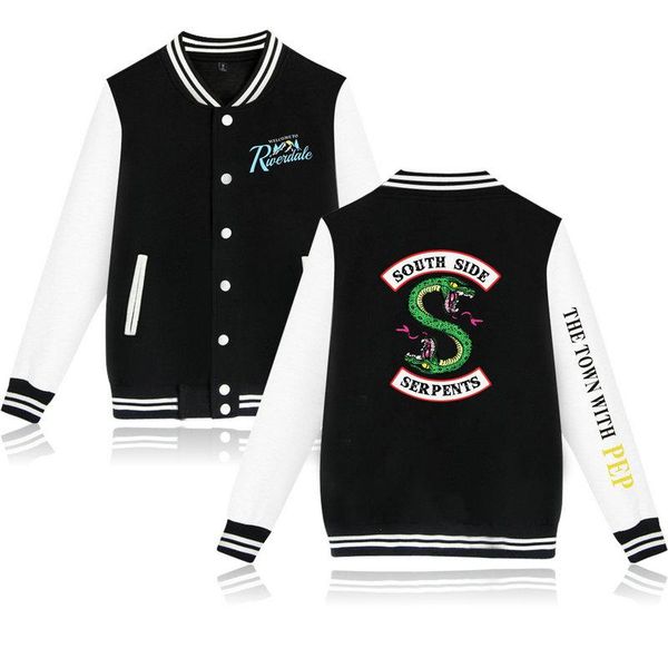 

men's jackets riverdale jacket men women 2021 winter spring south side serpents hip hop streetwear harajuku casual baseball clothes, Black;brown