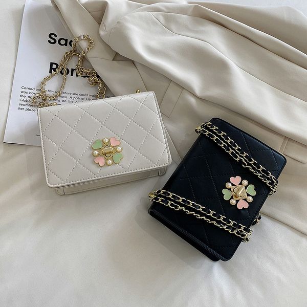 

niche design handbags 2021 new fashion rhombus chain bag shoulder bag square underarm bag dual-use lucky width 19.5cm
