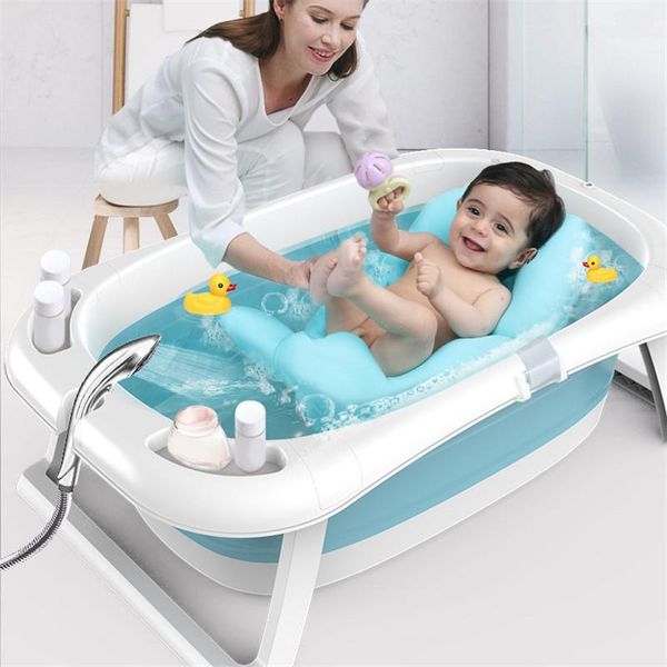 Vasche da bagno Sedili Vasca da bagno pieghevole Bambini sdraiati Temperatura elettronica Vasca da bagno universale Vasca per forniture oversize 0-8 anni