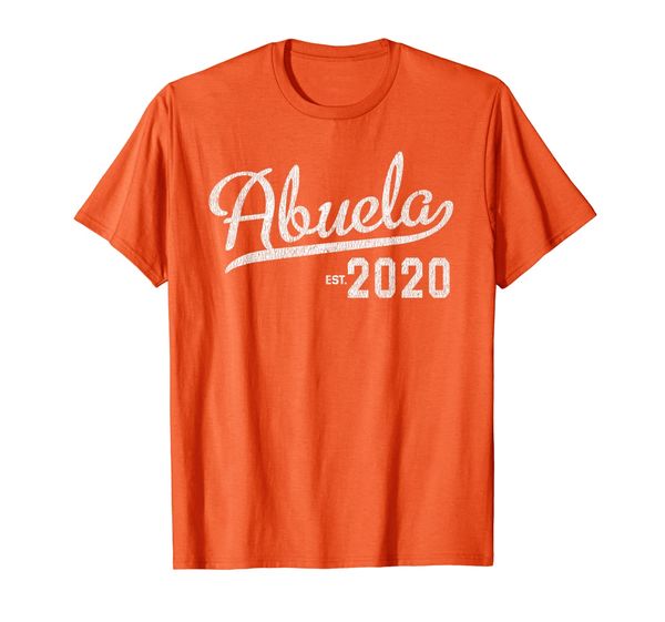 

First Time Abuela 2020 Baby Announcement Gift T-Shirt, White;black