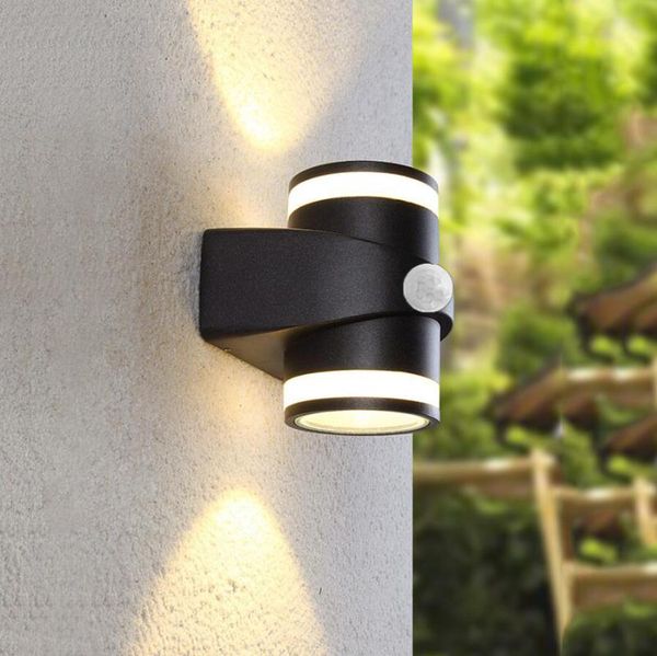 

thrisdar 18w waterproof wall lamp pir motion sensor outdoor led garden porch corridor wall lamps spotlight sconce exterior light