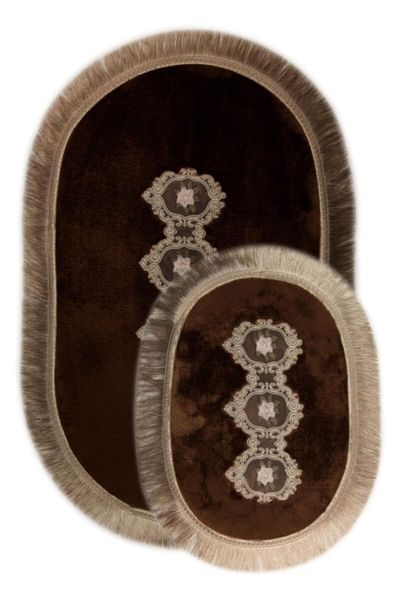 

bath mats shems dark coffee set of 2 lacy and tasseled toilet seat bathroom mat bnyshemsklzttk2li