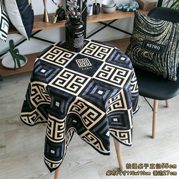 

table cloth modern nordic style oilproof waterproof round cover for dinning room luxury thicken chenille tablecloth wedding party home