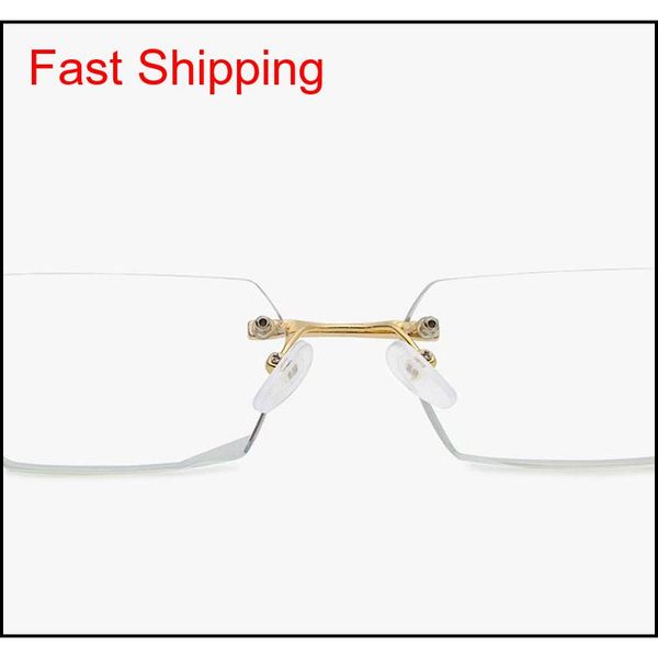 

new reading eyeglasses presbyopic spectacles clear glass lens rimless anti-blue light glasses frame of glass qylxip bbgargden