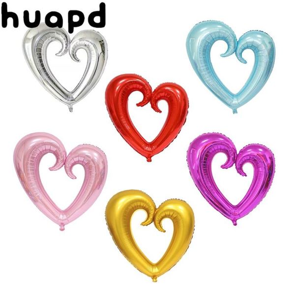 

party decoration 40inch valentine's day/wedding big hollow red heart shaped helium ball giant aluminum foil balloon