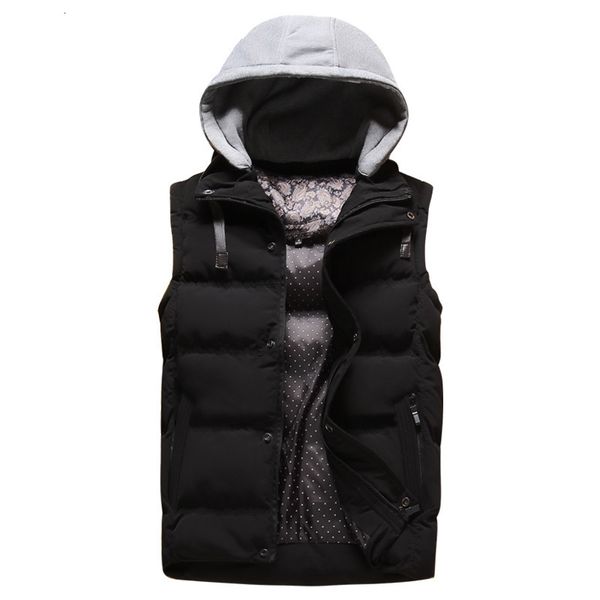 

autumn and winter down cotton vest for men, Black;white