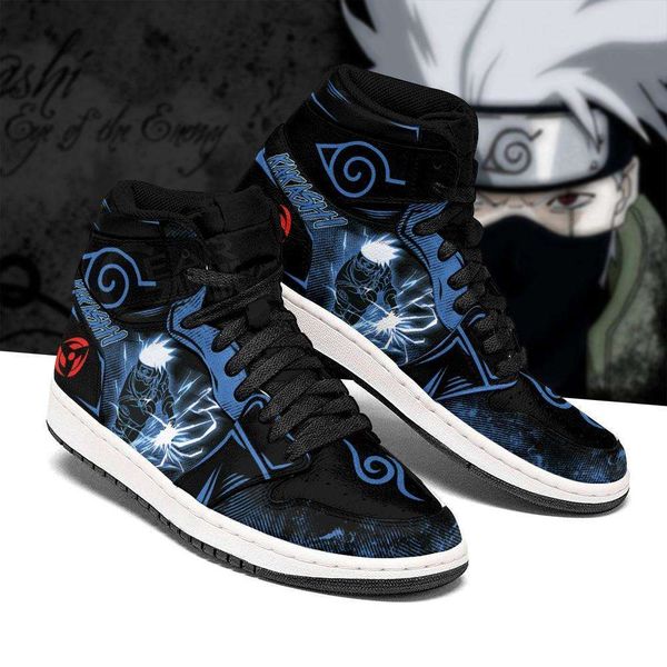

customization kakashi sneakers anime custom shoes lightning skill